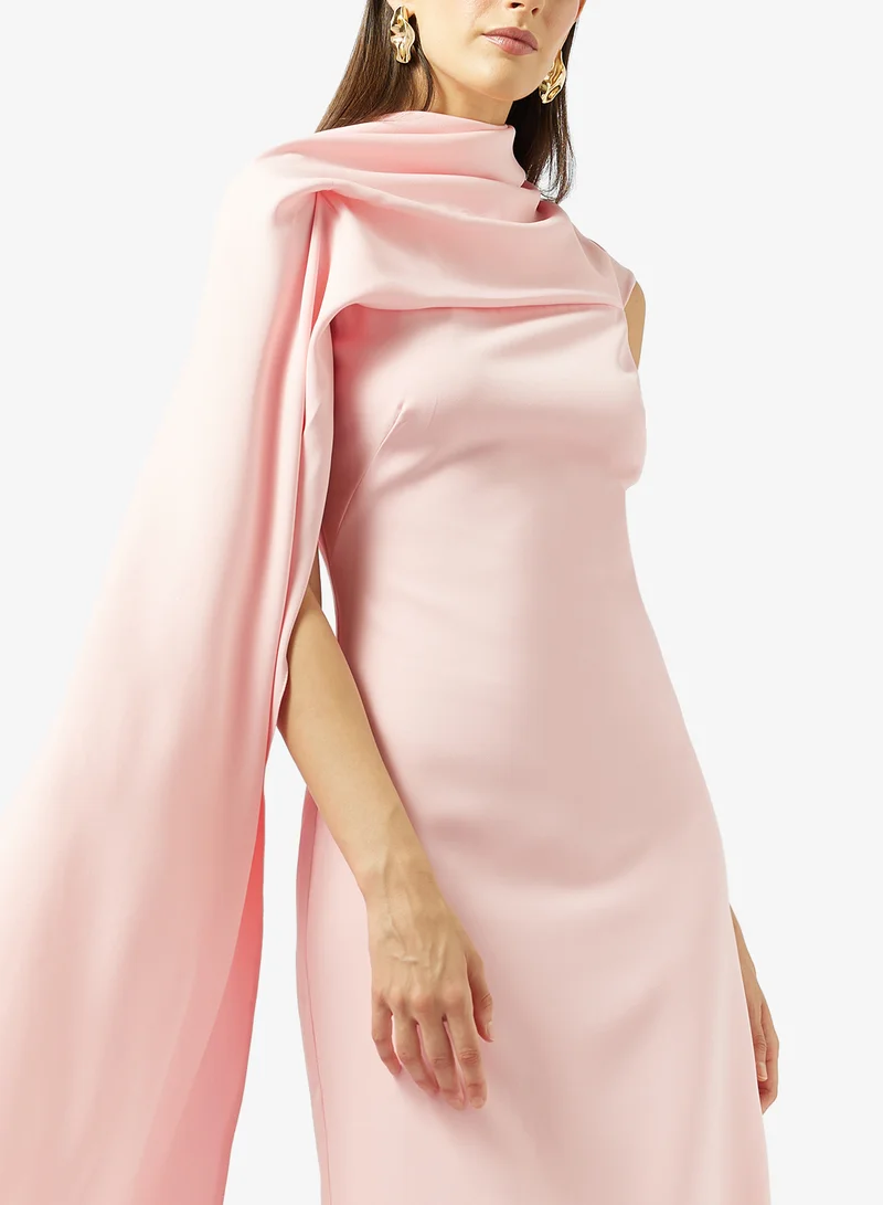 Namshi x  One Shoulder Gown With Trailing Drape for Women | Best Price UAE